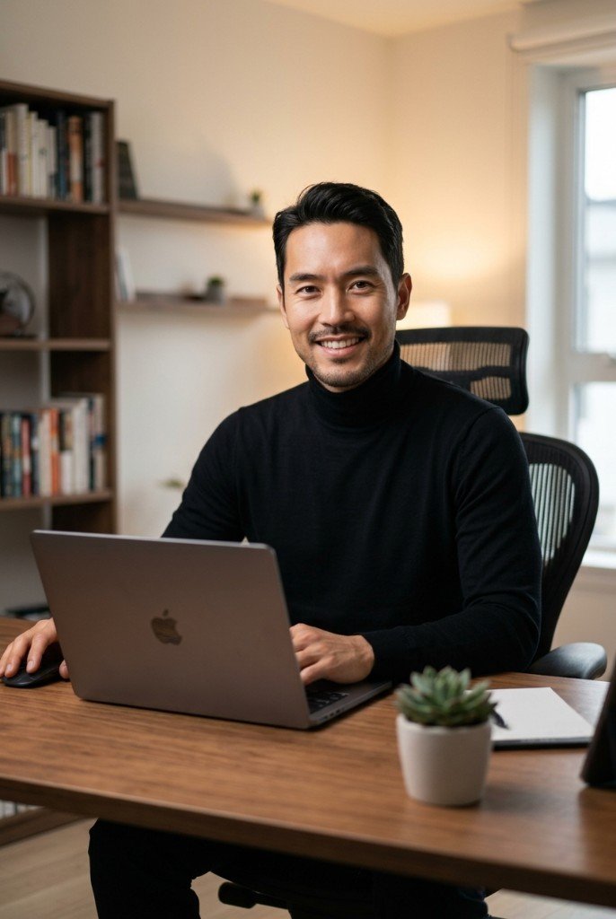 Kaelen Varro at his desk
